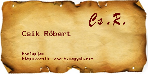 Csik Róbert névjegykártya